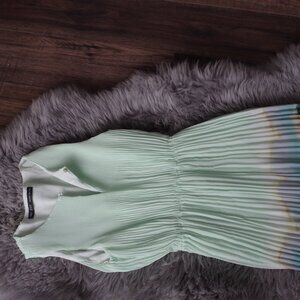 Zara Basic Mint Green Dress  Made In Turkey